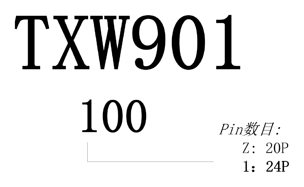 TXW901-100 model naming