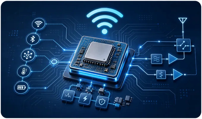 TXW818 highly integrated Wi-Fi and BLE multimode wireless SoC illustration