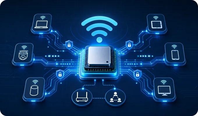 TXW818 fast and stable Wi-Fi connectivity illustration