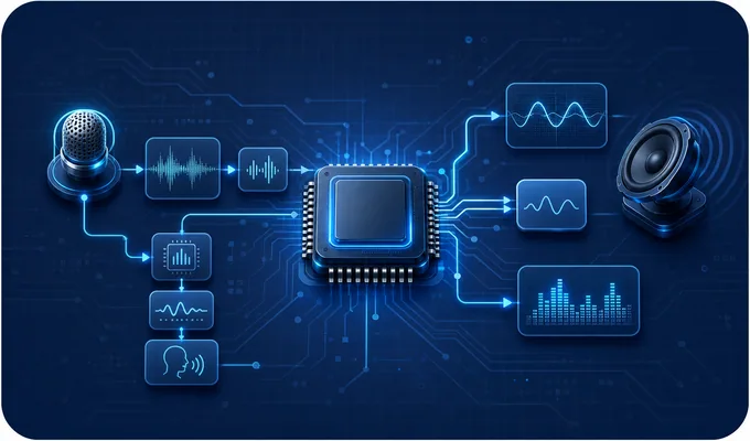TXW818 audio capture playback and voice processing illustration