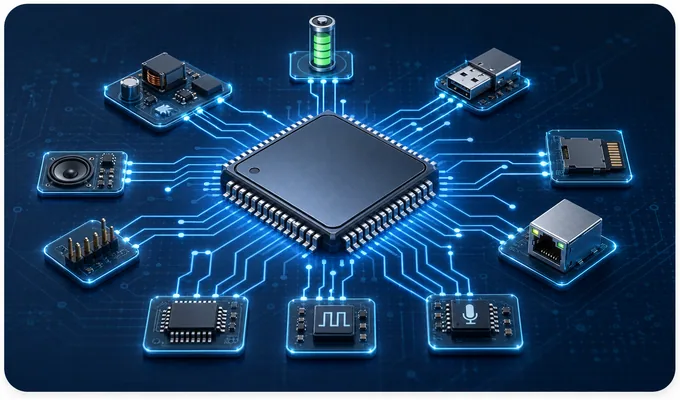 TXW818 low power large package and rich peripheral expansion illustration